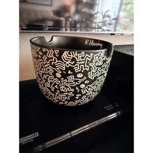 Keith Haring x Typo Ceramic Ramen Noodle Bowl Black White Pop Art